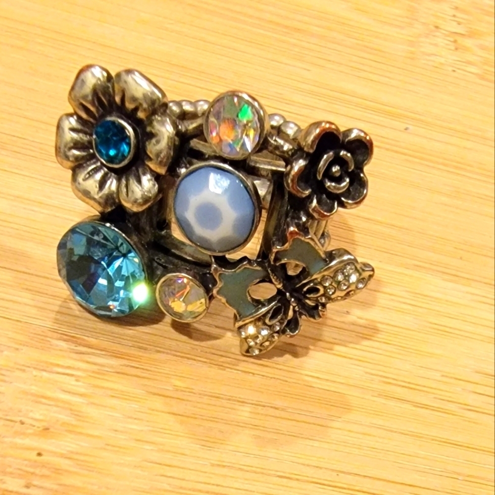 Blue and Silver Ring